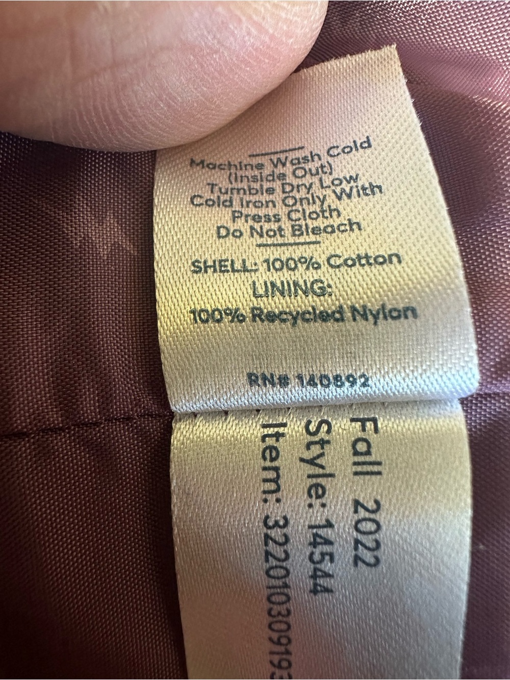 MARINE LAYER dry wax bomber jacket in blue/black - Picture 16 of 16